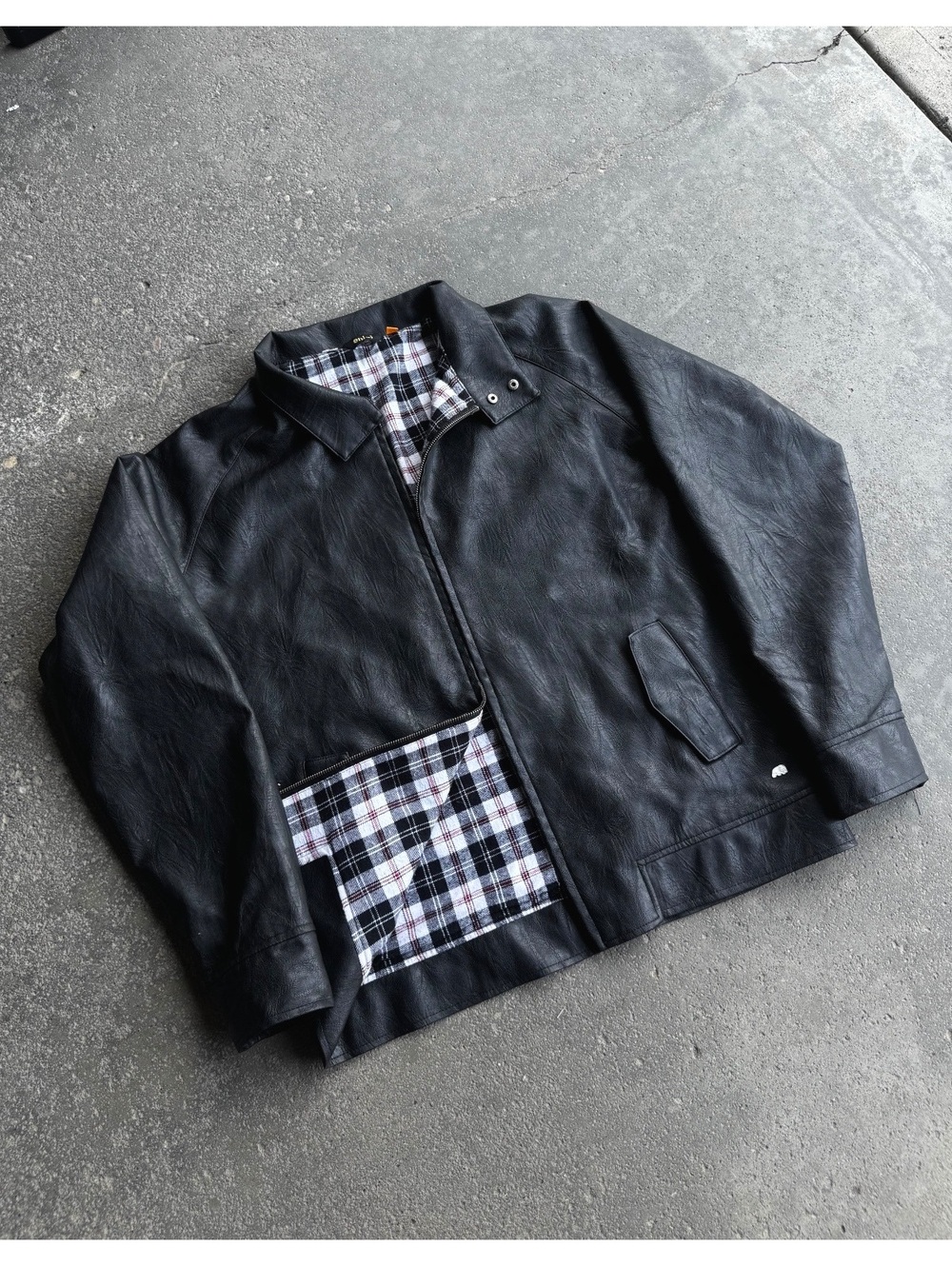 2000's Enjoi Skateboards Blanket Lined Leather Jacket